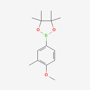 molecular formula C14H21BO3 B1323458 2-(4-Methoxy-3-methylphenyl)-4,4,5,5-tetramethyl-1,3,2-dioxaborolane CAS No. 214360-63-1