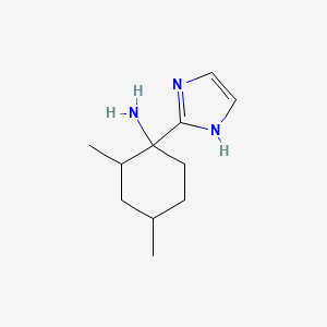 molecular formula C11H19N3 B13234589 1-(1H-Imidazol-2-yl)-2,4-dimethylcyclohexan-1-amine 