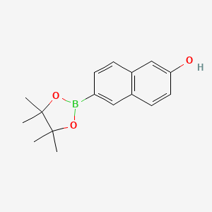 molecular formula C16H19BO3 B1323460 6-(4,4,5,5-Tetramethyl-1,3,2-dioxaborolan-2-yl)naphthalen-2-ol CAS No. 269410-21-1