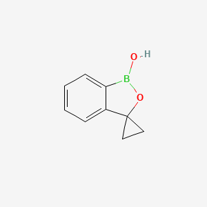 molecular formula C9H9BO2 B13234606 1H-Spiro[2,1-benzoxaborole-3,1'-cyclopropane]-1-ol 