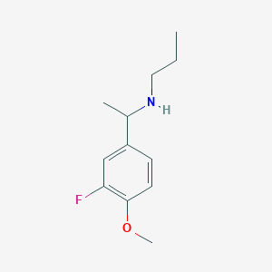molecular formula C12H18FNO B13234631 [1-(3-Fluoro-4-methoxyphenyl)ethyl](propyl)amine 