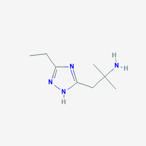 molecular formula C8H16N4 B13234644 1-(5-ethyl-1H-1,2,4-triazol-3-yl)-2-methylpropan-2-amine 