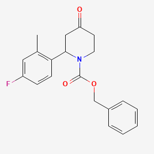 molecular formula C20H20FNO3 B1323465 Benzyl 2-(4-fluoro-2-methylphenyl)-4-oxopiperidine-1-carboxylate CAS No. 414910-00-2