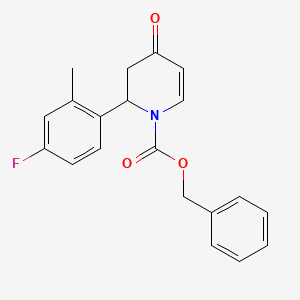 benzyl 2-(4-fluoro-2-methylphenyl)-4-oxo-3,4-dihydropyridine-1(2H)-carboxylate