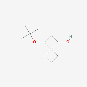 molecular formula C11H20O2 B13234691 3-(tert-Butoxy)spiro[3.3]heptan-1-ol 