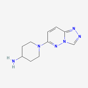molecular formula C10H14N6 B13234699 1-[1,2,4]Triazolo[4,3-B]pyridazin-6-YL-piperidin-4-ylamine 