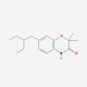 molecular formula C16H23NO2 B13234705 7-(2-Ethylbutyl)-2,2-dimethyl-3,4-dihydro-2H-1,4-benzoxazin-3-one 