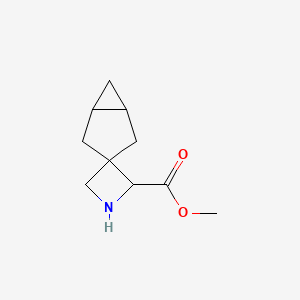 molecular formula C10H15NO2 B13234753 Methyl spiro[azetidine-3,3'-bicyclo[3.1.0]hexane]-2-carboxylate 