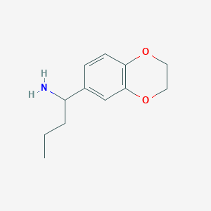 molecular formula C12H17NO2 B13234754 1-(2,3-Dihydro-1,4-benzodioxin-6-yl)butan-1-amine 