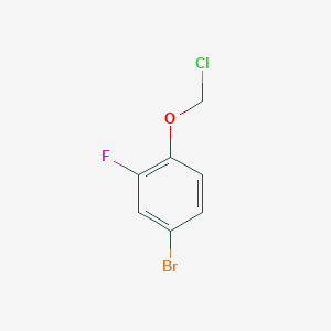 molecular formula C7H5BrClFO B13234761 4-Bromo-1-(chloromethoxy)-2-fluorobenzene 