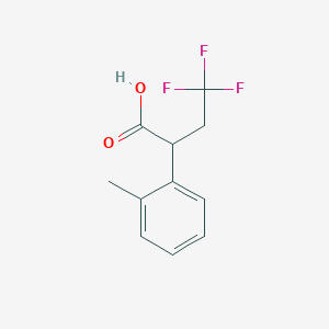molecular formula C11H11F3O2 B13234764 4,4,4-Trifluoro-2-(o-tolyl)butanoic acid 