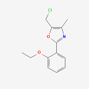 molecular formula C13H14ClNO2 B13234772 5-(Chloromethyl)-2-(2-ethoxyphenyl)-4-methyl-1,3-oxazole 
