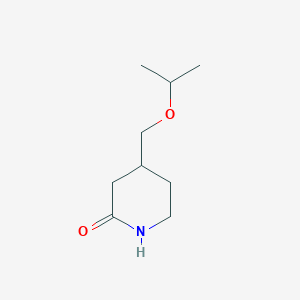 molecular formula C9H17NO2 B13234815 4-[(Propan-2-yloxy)methyl]piperidin-2-one 