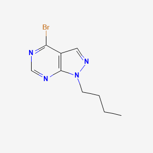 molecular formula C9H11BrN4 B13234819 4-Bromo-1-butyl-1H-pyrazolo[3,4-d]pyrimidine 