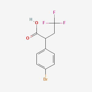 molecular formula C10H8BrF3O2 B13234833 2-(4-Bromophenyl)-4,4,4-trifluorobutanoic acid 