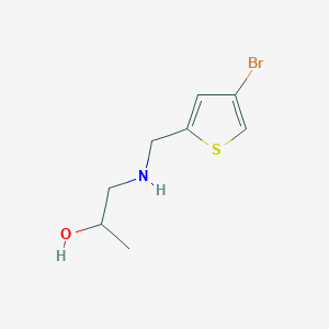 molecular formula C8H12BrNOS B13234873 1-{[(4-Bromothiophen-2-yl)methyl]amino}propan-2-ol 