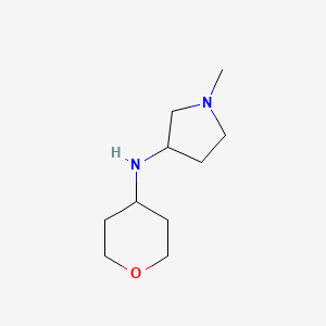 molecular formula C10H20N2O B13234886 1-methyl-N-(oxan-4-yl)pyrrolidin-3-amine 