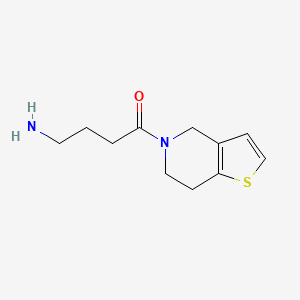 molecular formula C11H16N2OS B13234888 4-Amino-1-{4H,5H,6H,7H-thieno[3,2-c]pyridin-5-yl}butan-1-one 