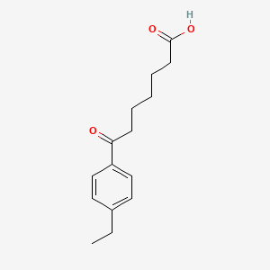 molecular formula C15H20O3 B1323489 7-(4-Ethylphenyl)-7-oxoheptanoic acid CAS No. 502651-42-5