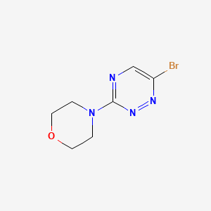 molecular formula C7H9BrN4O B13234918 6-Bromo-3-(morpholin-4-yl)-1,2,4-triazine 