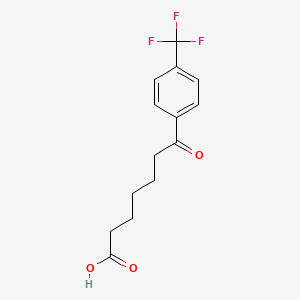 molecular formula C14H15F3O3 B1323492 7-Oxo-7-(4-trifluoromethylphenyl)heptanoic acid CAS No. 502651-46-9