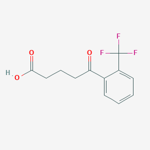 molecular formula C12H11F3O3 B1323493 5-Oxo-5-(2-trifluoromethylphenyl)valeric acid CAS No. 502651-48-1