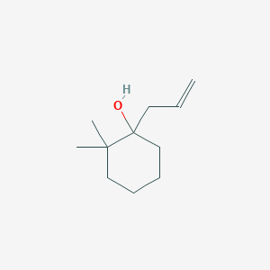 molecular formula C11H20O B13234930 2,2-Dimethyl-1-(prop-2-en-1-yl)cyclohexan-1-ol 