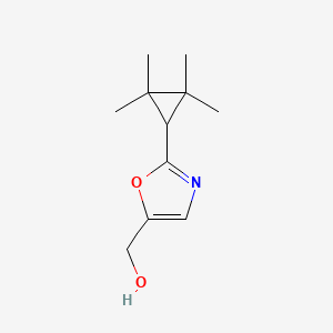 molecular formula C11H17NO2 B13234937 [2-(2,2,3,3-Tetramethylcyclopropyl)-1,3-oxazol-5-yl]methanol 