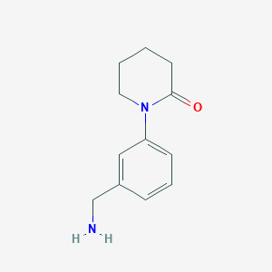 molecular formula C12H16N2O B1323494 1-(3-(Aminomethyl)phenyl)piperidin-2-one CAS No. 444815-08-1