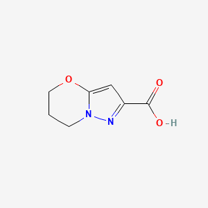 molecular formula C7H8N2O3 B1323497 6,7-二氢-5H-吡唑并[5,1-b][1,3]恶嗪-2-羧酸 CAS No. 718621-99-9