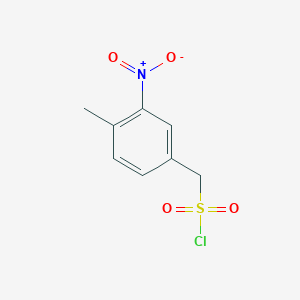 molecular formula C8H8ClNO4S B13234976 (4-Methyl-3-nitrophenyl)methanesulfonyl chloride 