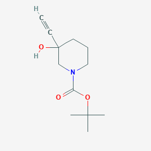 molecular formula C12H19NO3 B1323500 1-Boc-3-ethynyl-3-hydroxypiperidine CAS No. 287192-85-2