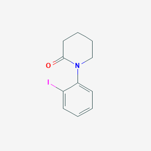 molecular formula C11H12INO B13235019 1-(2-Iodophenyl)piperidin-2-one 