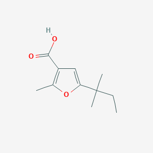 molecular formula C11H16O3 B13235037 2-Methyl-5-(2-methylbutan-2-yl)furan-3-carboxylic acid 