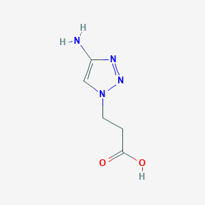 molecular formula C5H8N4O2 B13235062 3-(4-Amino-1H-1,2,3-triazol-1-yl)propanoic acid 