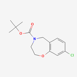 molecular formula C14H18ClNO3 B13235087 4-Boc-8-chloro-2,3,4,5-tetrahydrobenzo[f][1,4]oxazepine 