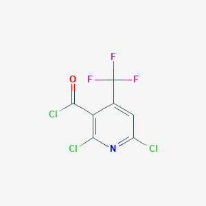 molecular formula C7HCl3F3NO B1323509 2,6-Dichloro-4-(trifluoromethyl)nicotinoyl chloride CAS No. 174727-38-9