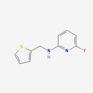 molecular formula C10H9FN2S B13235127 6-fluoro-N-(thiophen-2-ylmethyl)pyridin-2-amine 