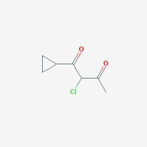 molecular formula C7H9ClO2 B1323515 2-Chloro-1-cyclopropylbutane-1,3-dione CAS No. 473924-31-1