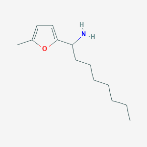 molecular formula C13H23NO B13235169 1-(5-Methylfuran-2-yl)octan-1-amine 