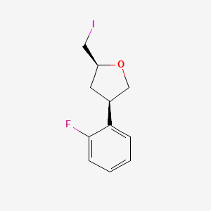 molecular formula C11H12FIO B13235177 (2S,4R)-4-(2-Fluorophenyl)-2-(iodomethyl)oxolane 