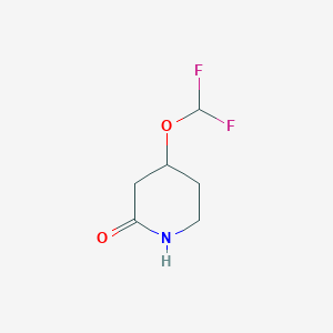 molecular formula C6H9F2NO2 B13235188 4-(Difluoromethoxy)piperidin-2-one 