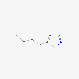 molecular formula C6H8BrNS B13235217 5-(3-Bromopropyl)-1,2-thiazole 