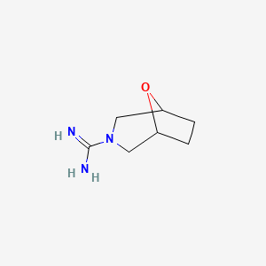 molecular formula C7H13N3O B13235221 8-Oxa-3-azabicyclo[3.2.1]octane-3-carboximidamide 