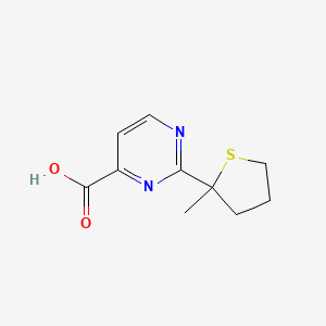 molecular formula C10H12N2O2S B13235230 2-(2-Methylthiolan-2-yl)pyrimidine-4-carboxylic acid 