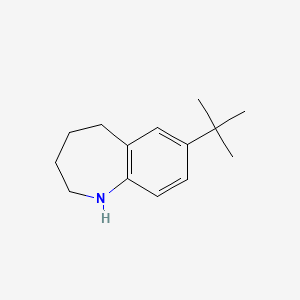 molecular formula C14H21N B13235244 7-tert-Butyl-2,3,4,5-tetrahydro-1H-1-benzazepine CAS No. 1461704-99-3