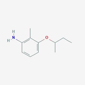 molecular formula C11H17NO B13235266 3-(Butan-2-yloxy)-2-methylaniline 