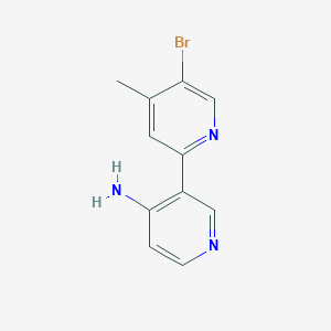 molecular formula C11H10BrN3 B13235269 3-(5-Bromo-4-methylpyridin-2-yl)pyridin-4-amine 