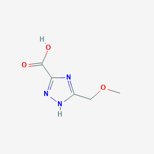 molecular formula C5H7N3O3 B13235310 5-(Methoxymethyl)-1H-1,2,4-triazole-3-carboxylic acid 