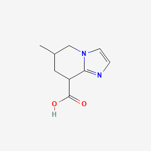 molecular formula C9H12N2O2 B13235407 6-Methyl-5H,6H,7H,8H-imidazo[1,2-a]pyridine-8-carboxylic acid 